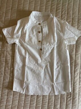 Men’s band collar linen/cotton shirt. NWOT